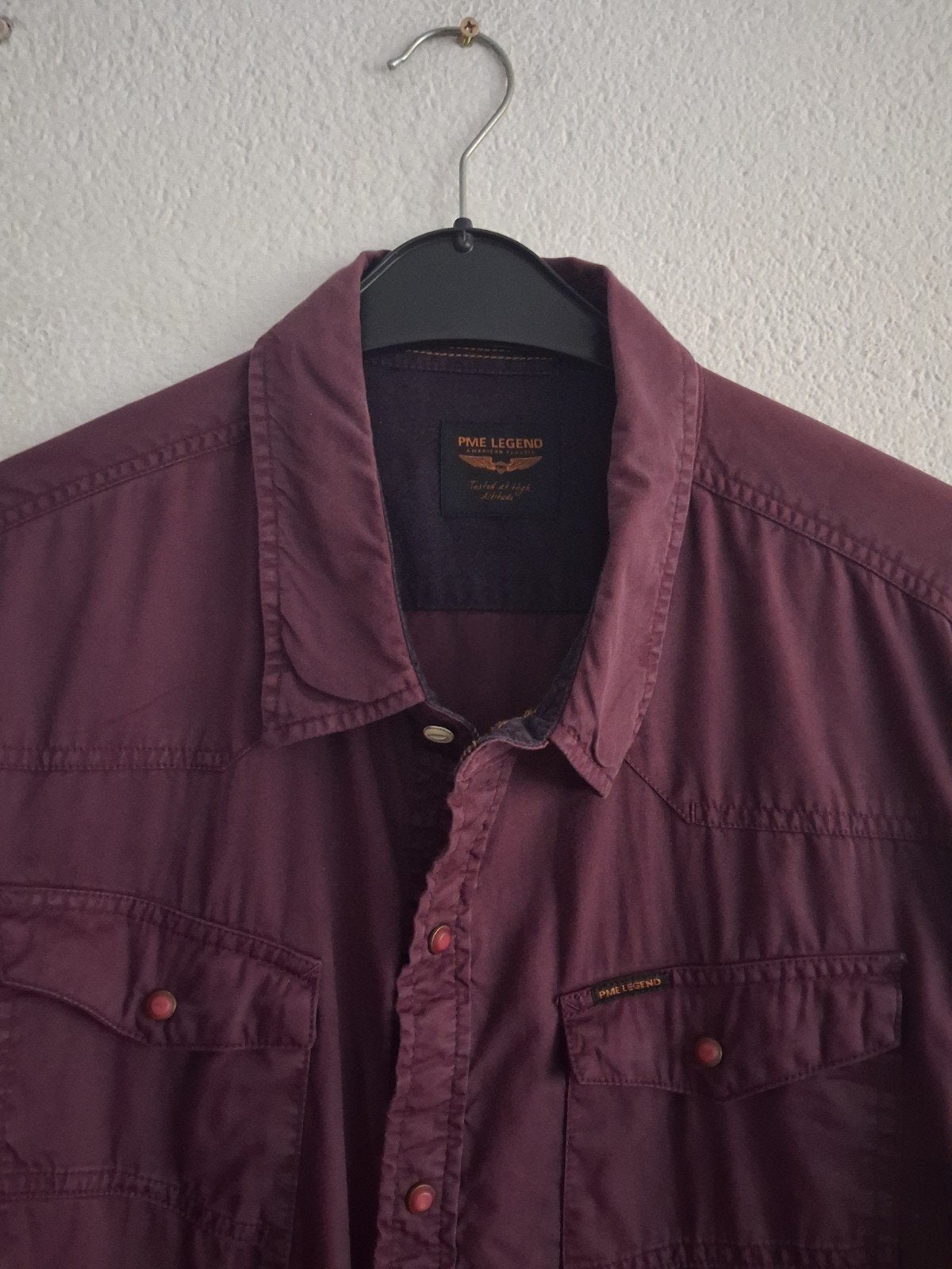 PME Legend heren overhemd bordeauxrood maat XXL, Ophalen of Verzenden, PME Legend, Gedragen, Halswijdte 43/44 (XL)