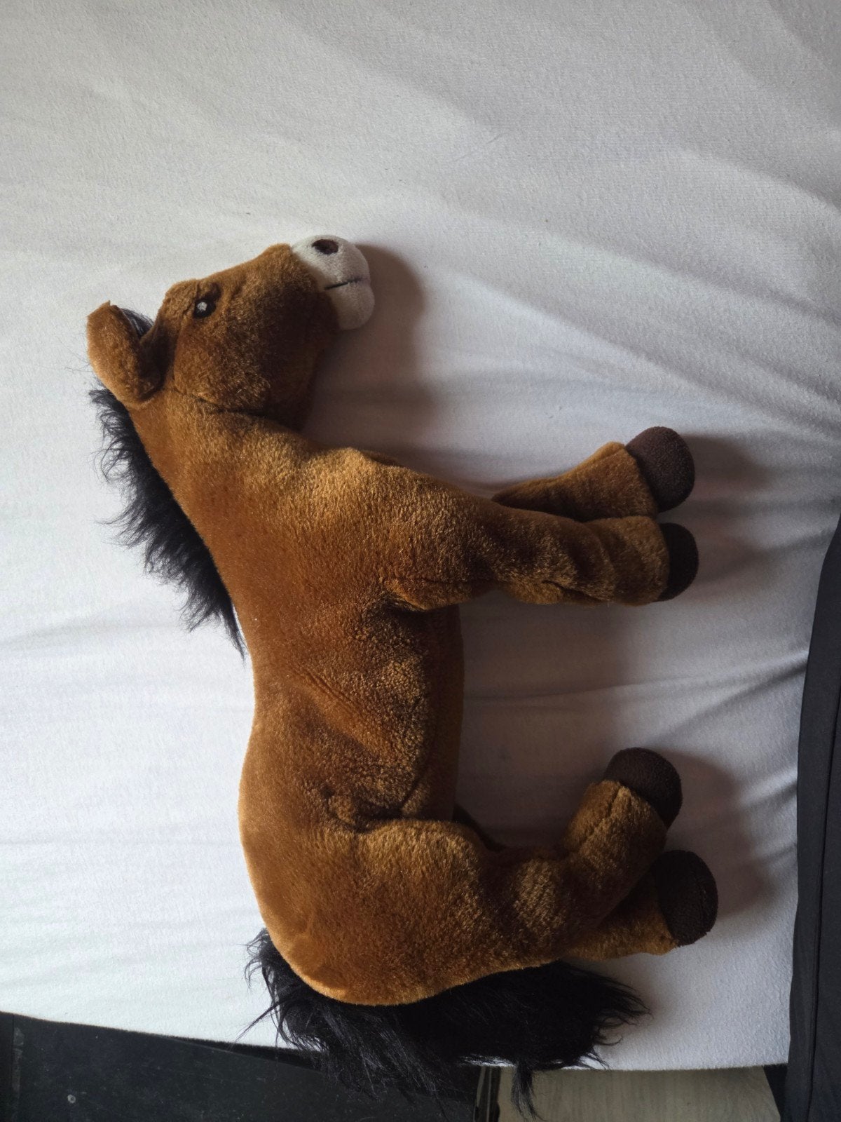 Bruin paard knuffel - zo goed als nieuw, Paard, Overige merken, Overige karakters, Ophalen of Verzenden