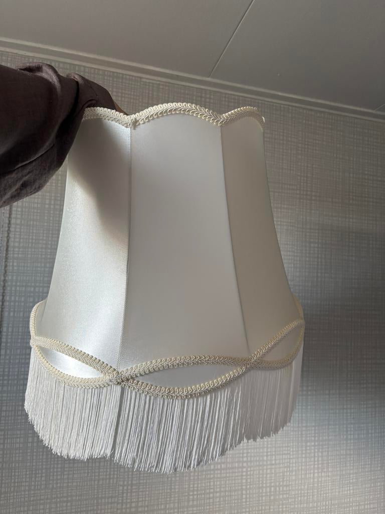 Grote zijden lampenkap, Huis en Inrichting, Lampen | Lampenkappen, Ophalen, Zo goed als nieuw, Rond, 50 cm of meer