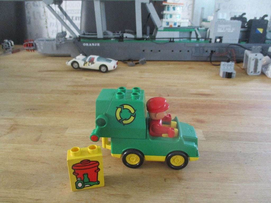 DUPLO SET VUILNISWAGEN, Gebruikt, Overige thema's, Ophalen of Verzenden, Compleet