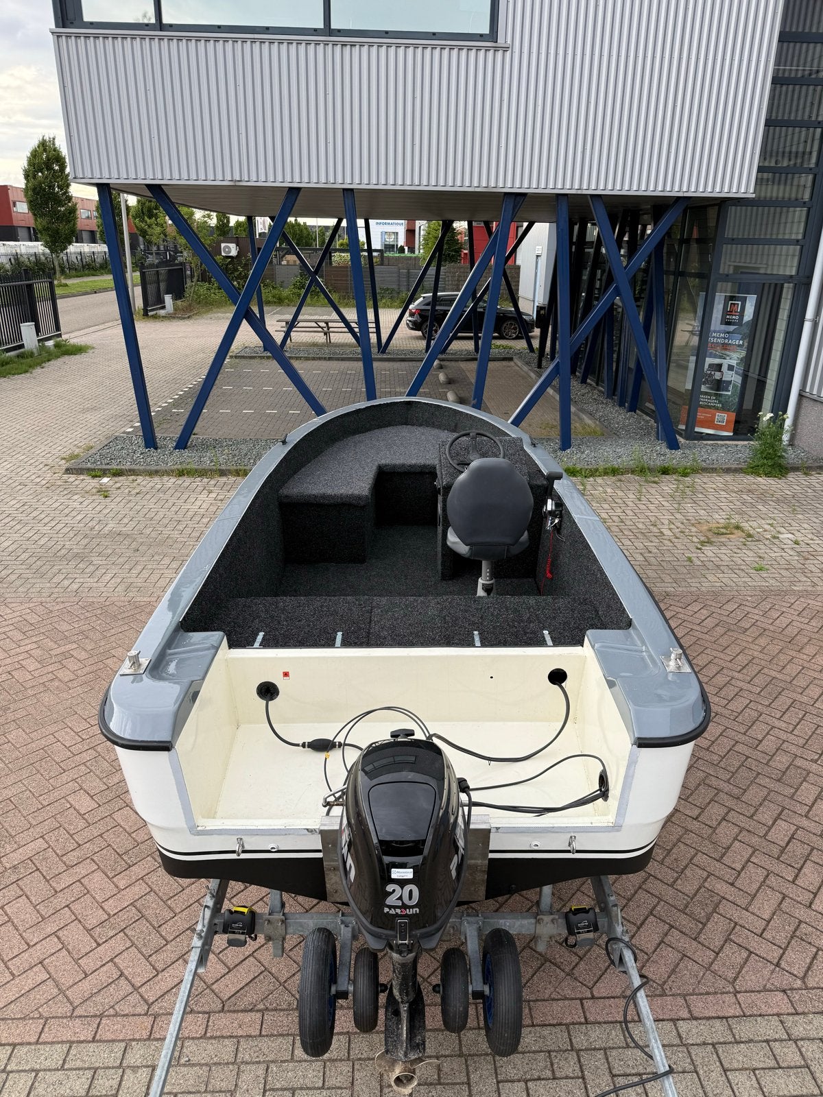 Sloep/console boot, 20 pk buitenboordmotor, VAARKLAAR!, Watersport en Boten, Ophalen, 10 tot 30 pk, Viertaktmotor, 5 m