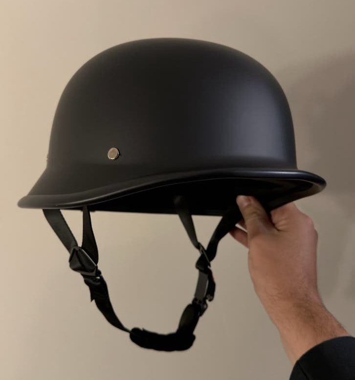 Retro Stijl Motorhelm - Mat Zwart, Ophalen of Verzenden, Nieuw
