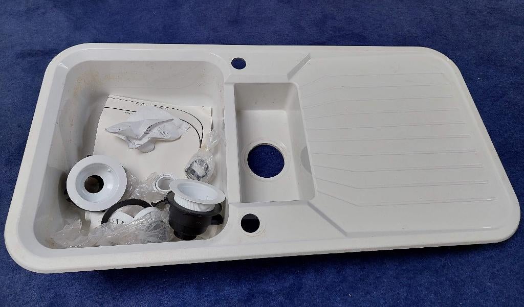 spoelbak wasbak Kunststof keuken badkamer waste afvoer, Huis en Inrichting, Keuken | Keukenelementen, Ophalen, 50 tot 100 cm, Zo goed als nieuw