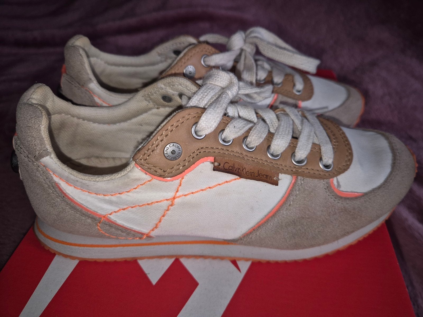 Calvin Klein Jeans sneakers - Maat 37, Beige, Ophalen of Verzenden, Sneakers of Gympen, Calvin Klein Jeans
