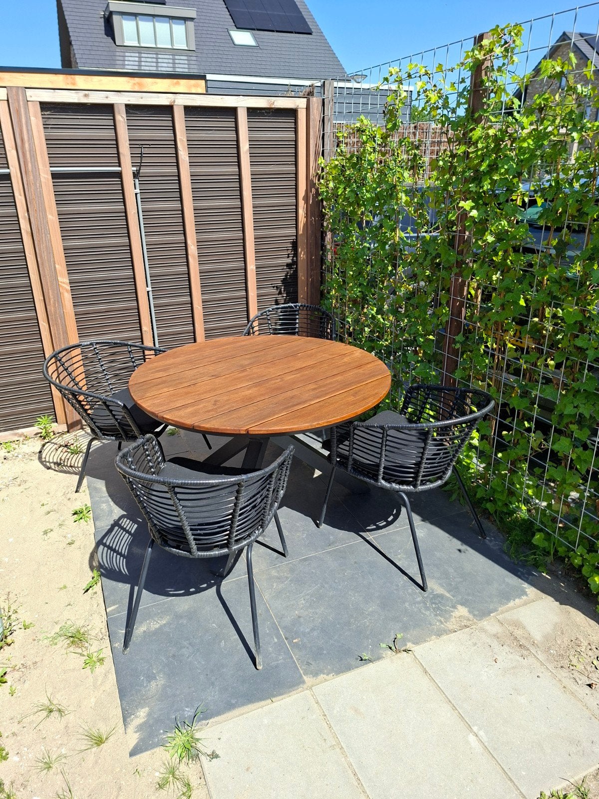 Tierra Outdoor Tuintafel Rond 120cm, Ophalen, Gebruikt, Rond, Hout
