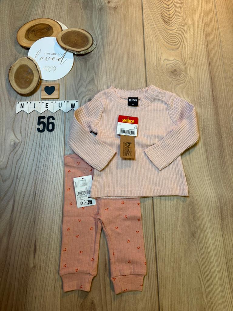 Baby girl setje hema broekje, wibra shirtje maat 56, Ophalen of Verzenden, Nieuw, Meisje, Setje