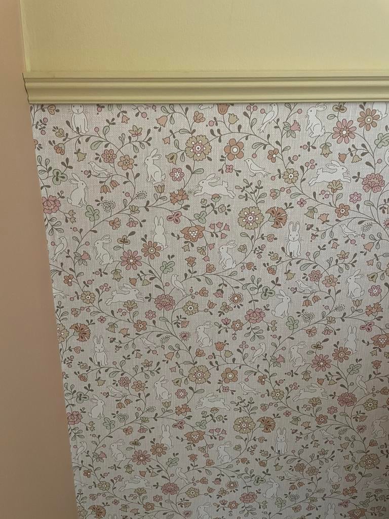 Behang Kinderbehang meisjes bloemetjes dieren, Huis en Inrichting, Stoffering | Behang, Ophalen of Verzenden, Minder dan 10 m²