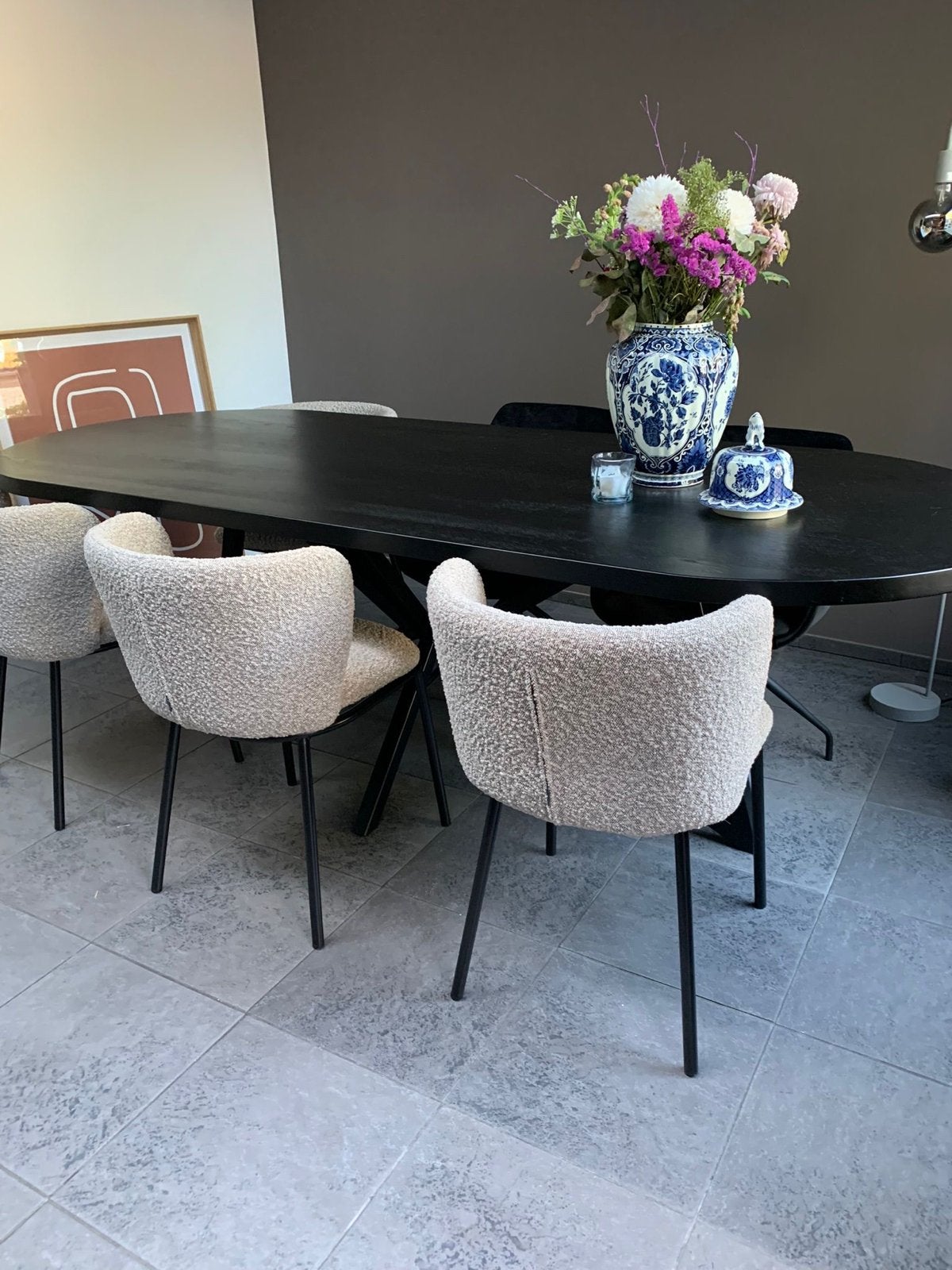 Moderne massief eikenhouten tafel 240 cm, Huis en Inrichting, Ophalen, 100 tot 150 cm, Rond, 200 cm of meer