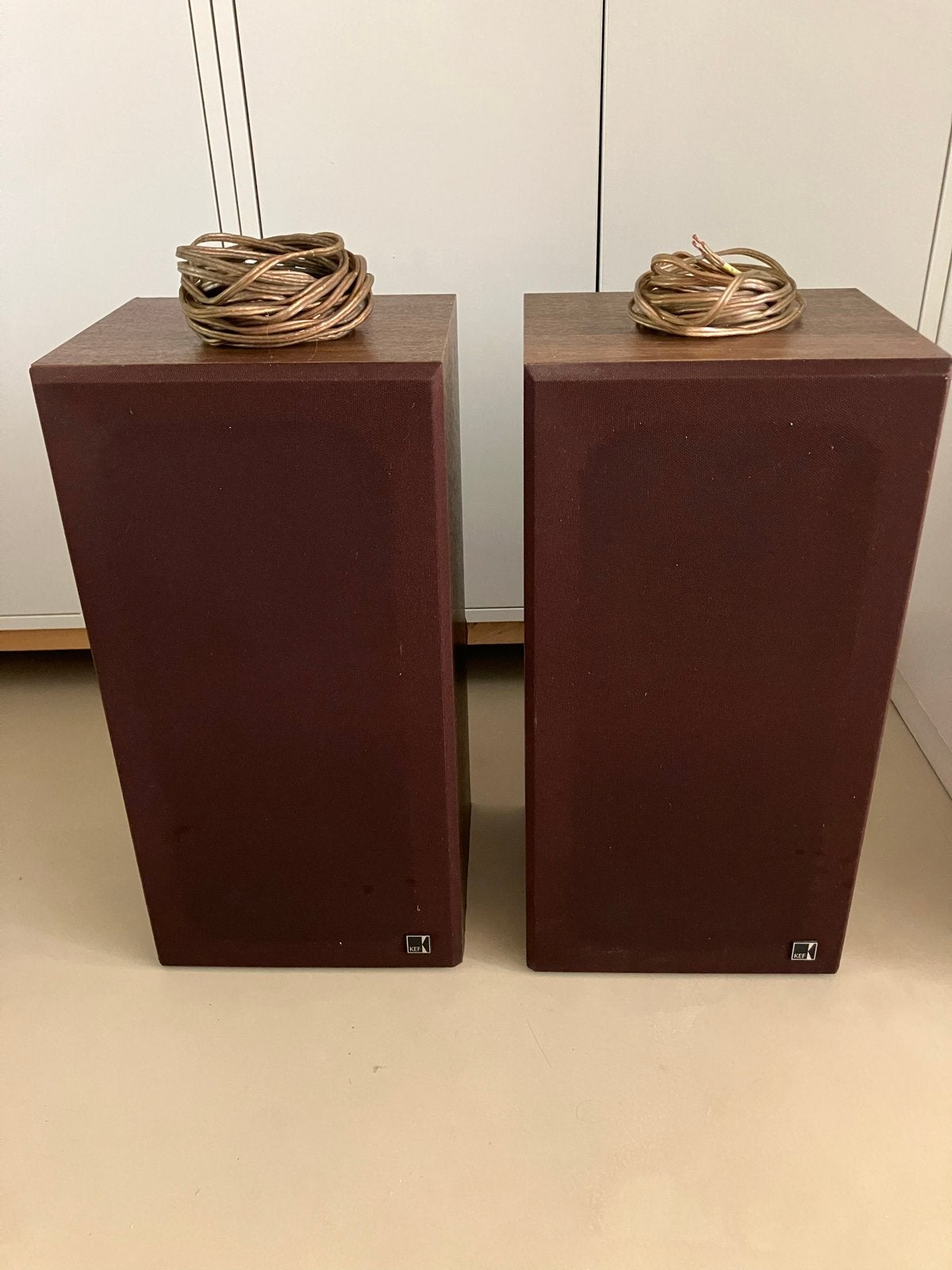 KEF Coda III speakers - Vintage luidsprekers, Ophalen, Gebruikt, Inclusief kabels, KEF