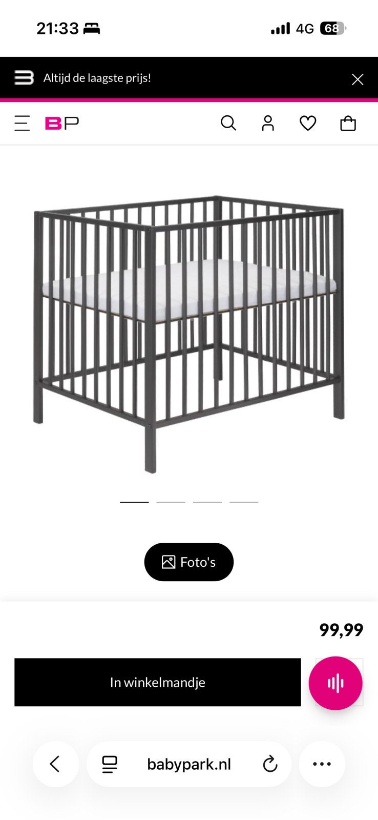 Z.S.M. Ophalen! Babybox Europe Baby Felix II, Kinderen en Baby's, Ophalen, Zo goed als nieuw, Rond