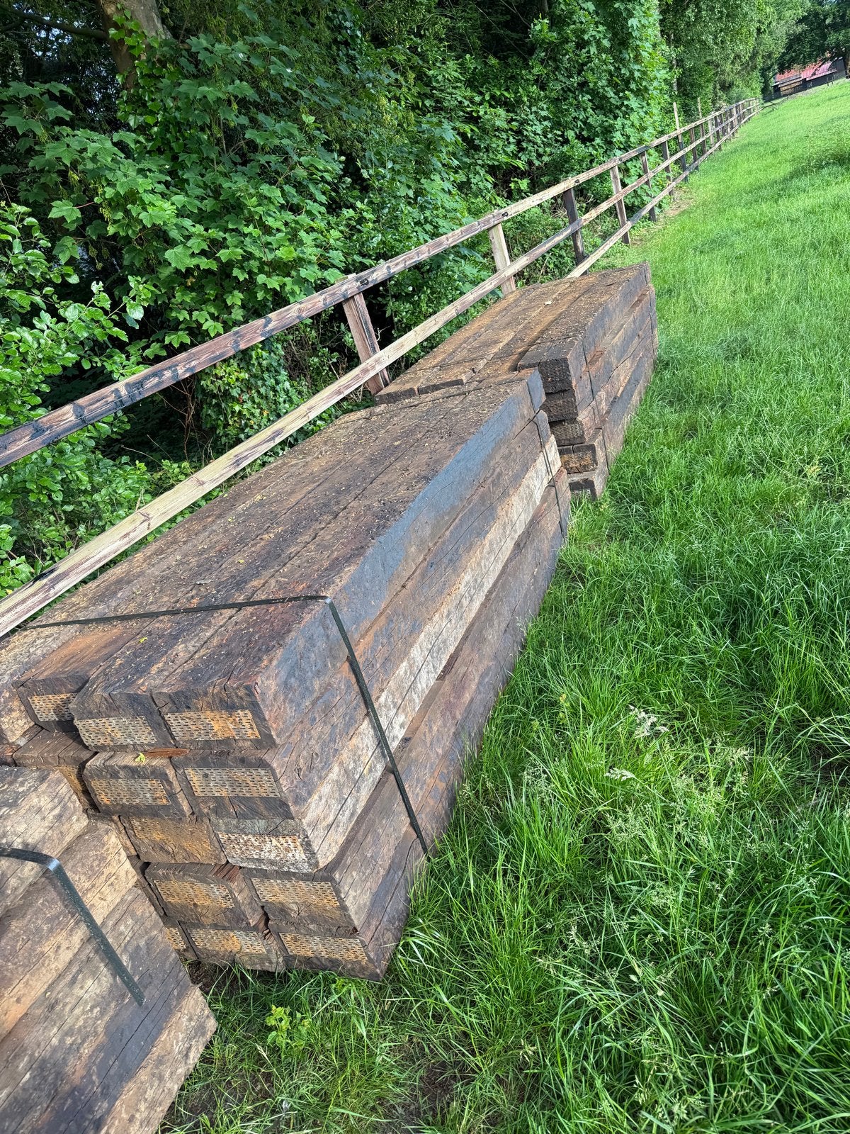 Spoorbielzen, Tuin en Terras, Ophalen, Minder dan 25 cm, Hout, Nieuw
