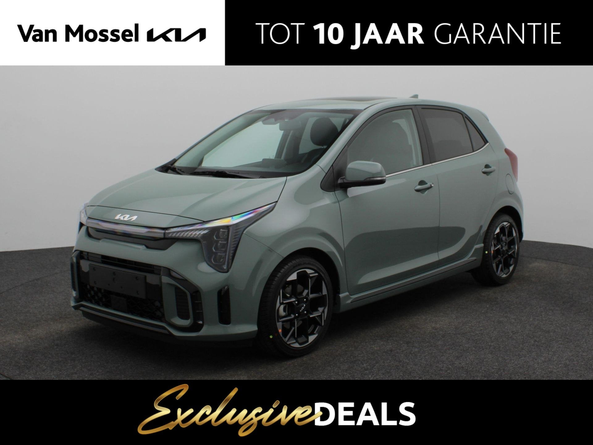 Kia Picanto 1.0 DPI GT-Line Leder | Open Dak | Stoel & Stuur, Auto's, Voorwielaandrijving, Dealer onderhouden, 63 pk, 4 stoelen