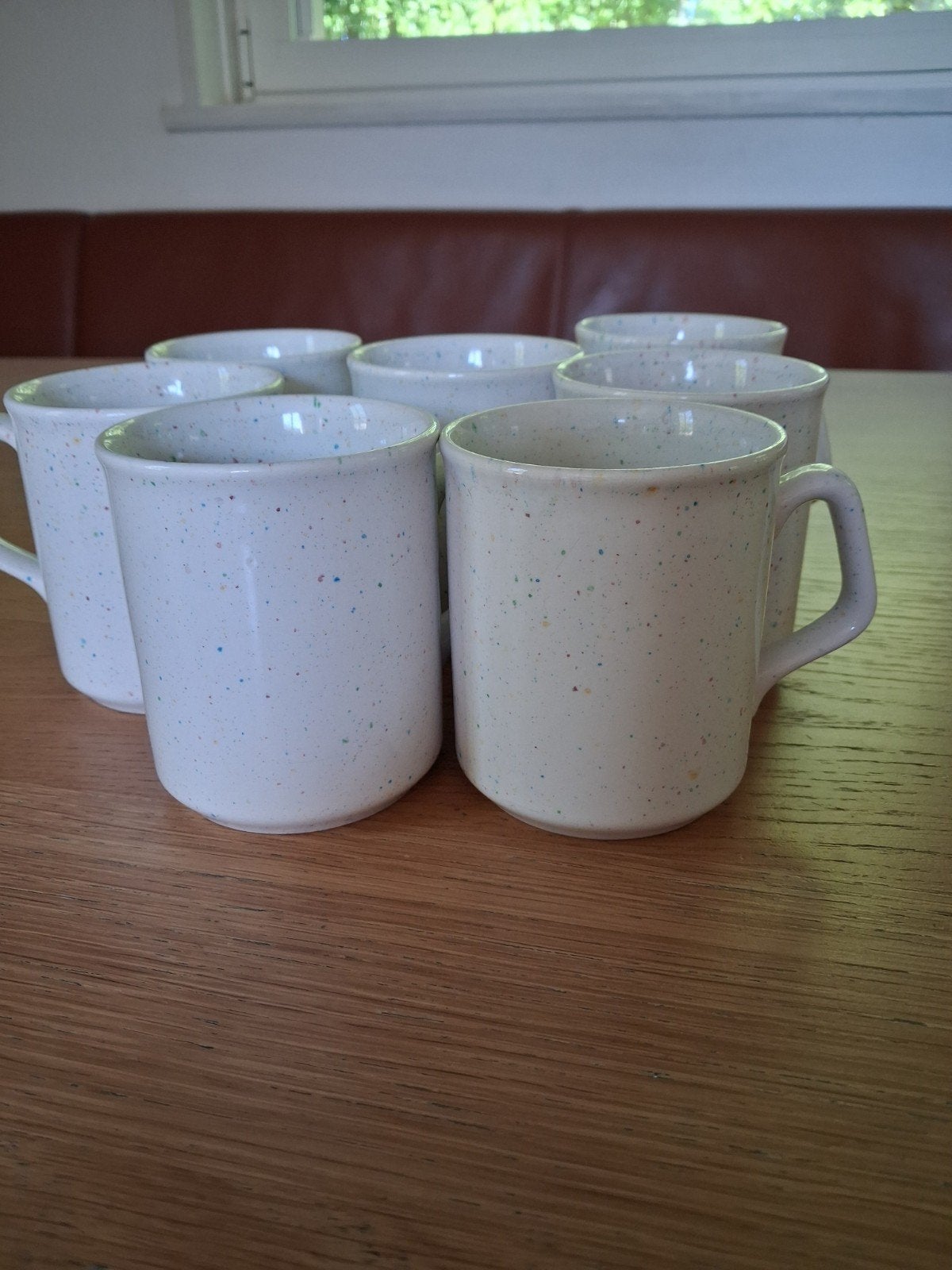 Vintage Tams England confetti koffiemokken, Ophalen of Verzenden, Porselein, Overige stijlen, Bord(en)