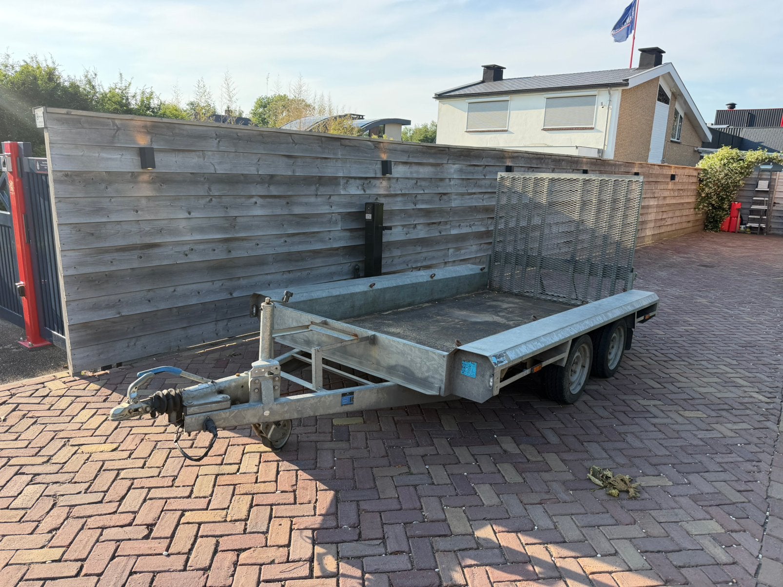 Machinetransporter vlemmix 150x300 2700kg goede staat., Auto diversen, Aanhangers en Bagagewagens, Ophalen, Gebruikt