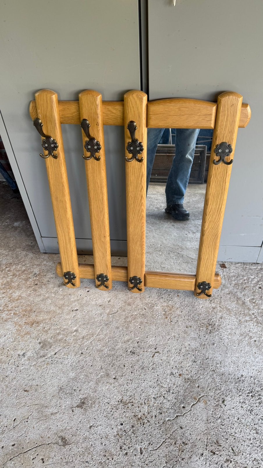 Kapstok met spiegel, Huis en Inrichting, Zo goed als nieuw, Minder dan 100 cm, Hout, Ophalen