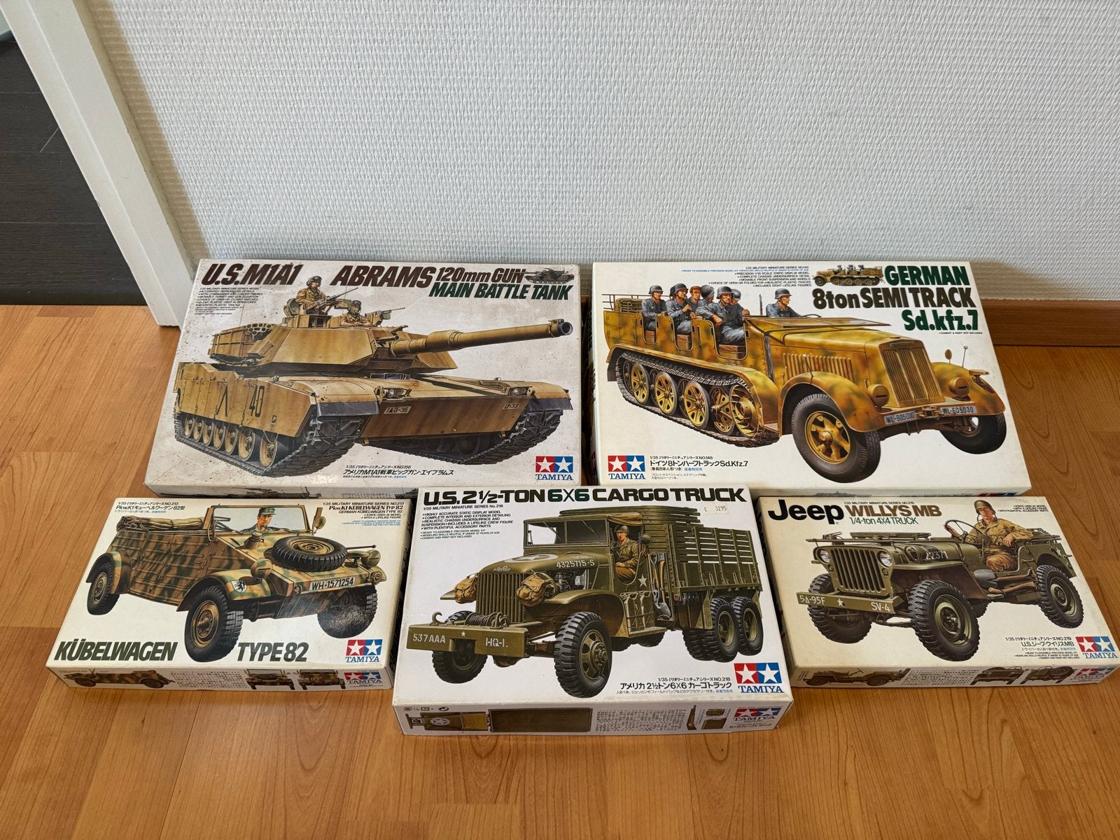 5x Tamiya Militaire Voertuigen Modelbouw Kits 1/35, Tank, 1:32 tot 1:50, Nieuw, Ophalen of Verzenden