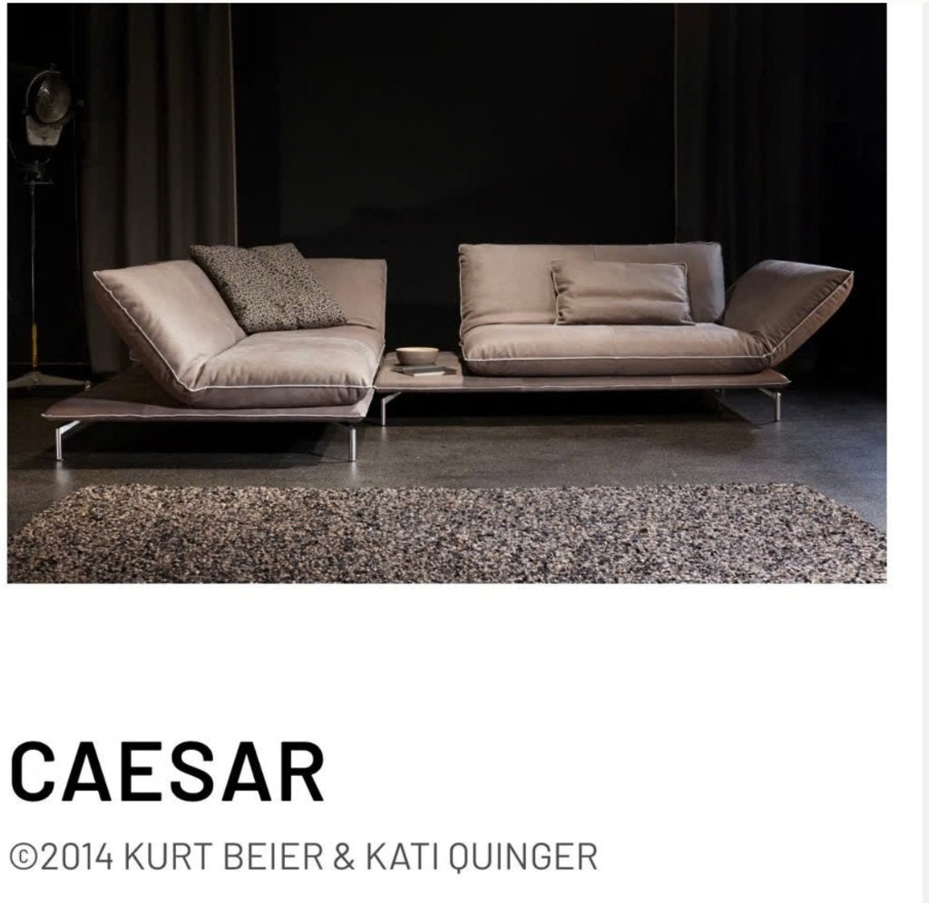 Bullfrog Caesar slaapbank linnen bekleding zandkleur, Ophalen, Gebruikt, Beige, Tweepersoons