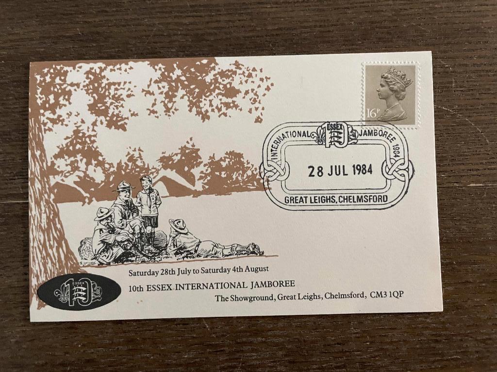 postzegels UK 28-07-1984 jamboree 1984, Verzenden, Gestempeld