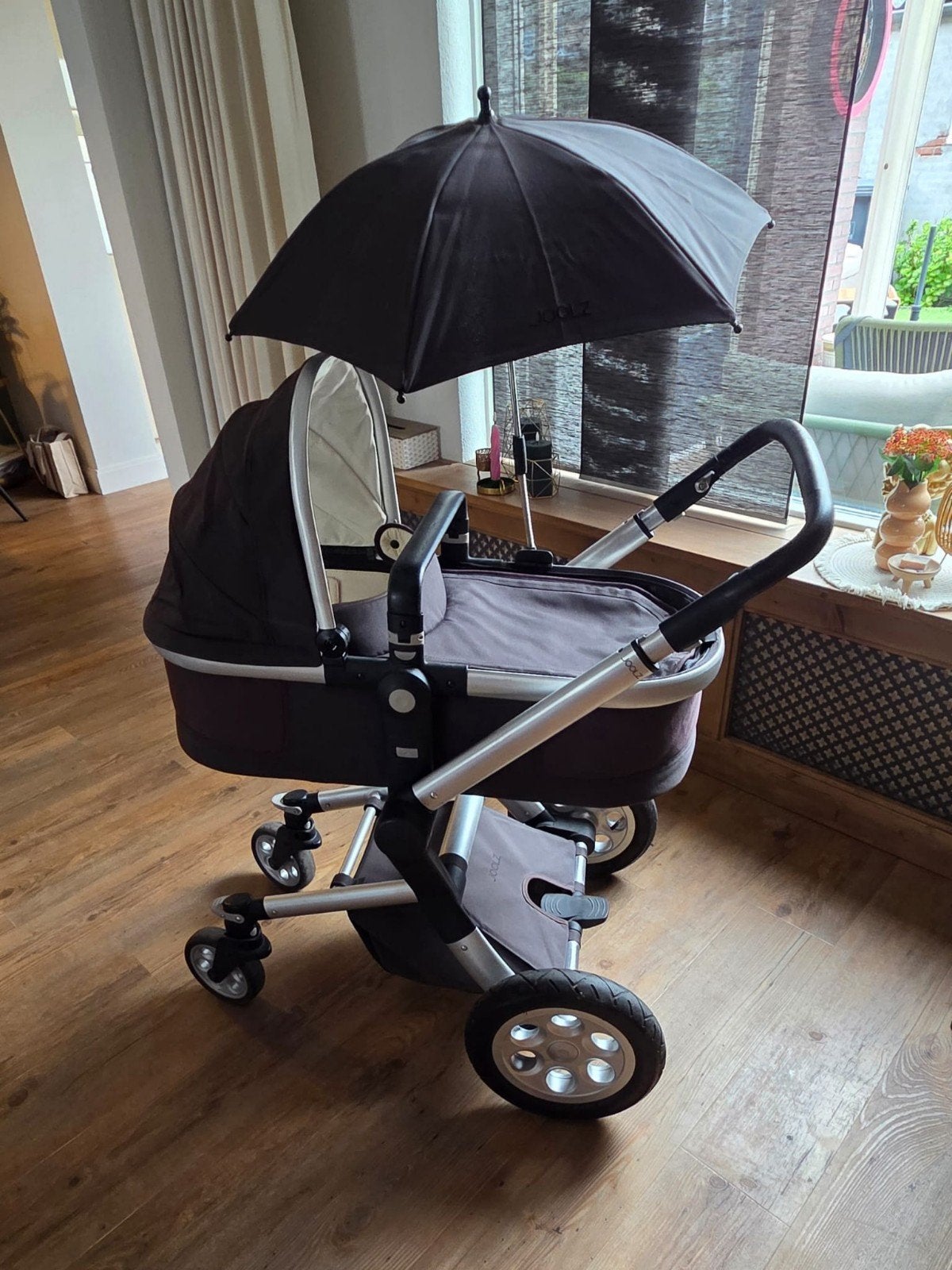 Joolz day kinderwagen  antraciet met parasol en voetenzak, Ophalen, Gebruikt, Overige merken