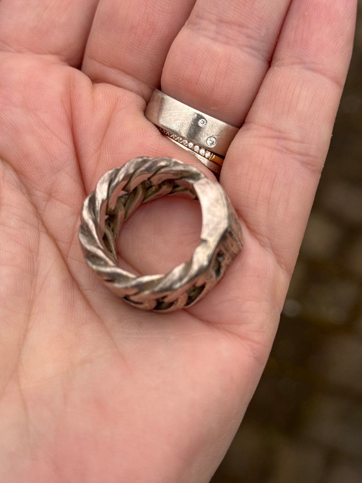 Buddha to buddha ring Ben maat 17, Sieraden, Tassen en Uiterlijk, Ringen, Gebruikt, Ophalen of Verzenden, 17 tot 18, Dame of Heer
