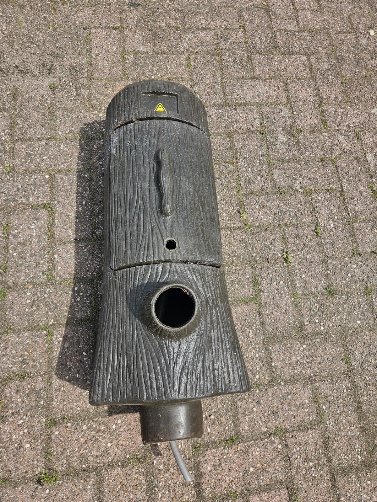 Buitenlamp in boomstam design, Ophalen, Kunststof, Gebruikt, Minder dan 50 watt