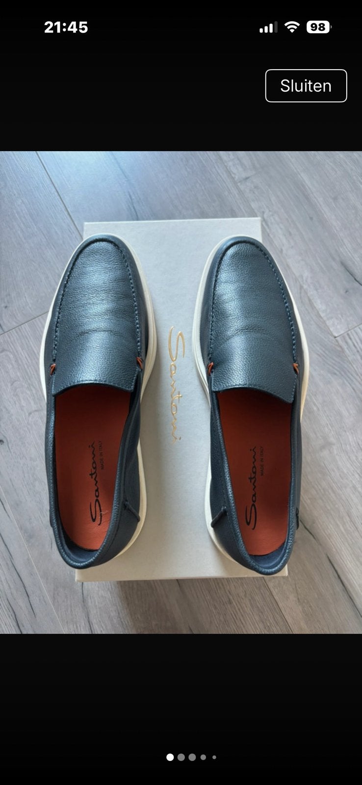 Santoni maat 7,5 nieuw ORIGINEEL!!!, Ophalen of Verzenden, Nieuw, Blauw, Loafers