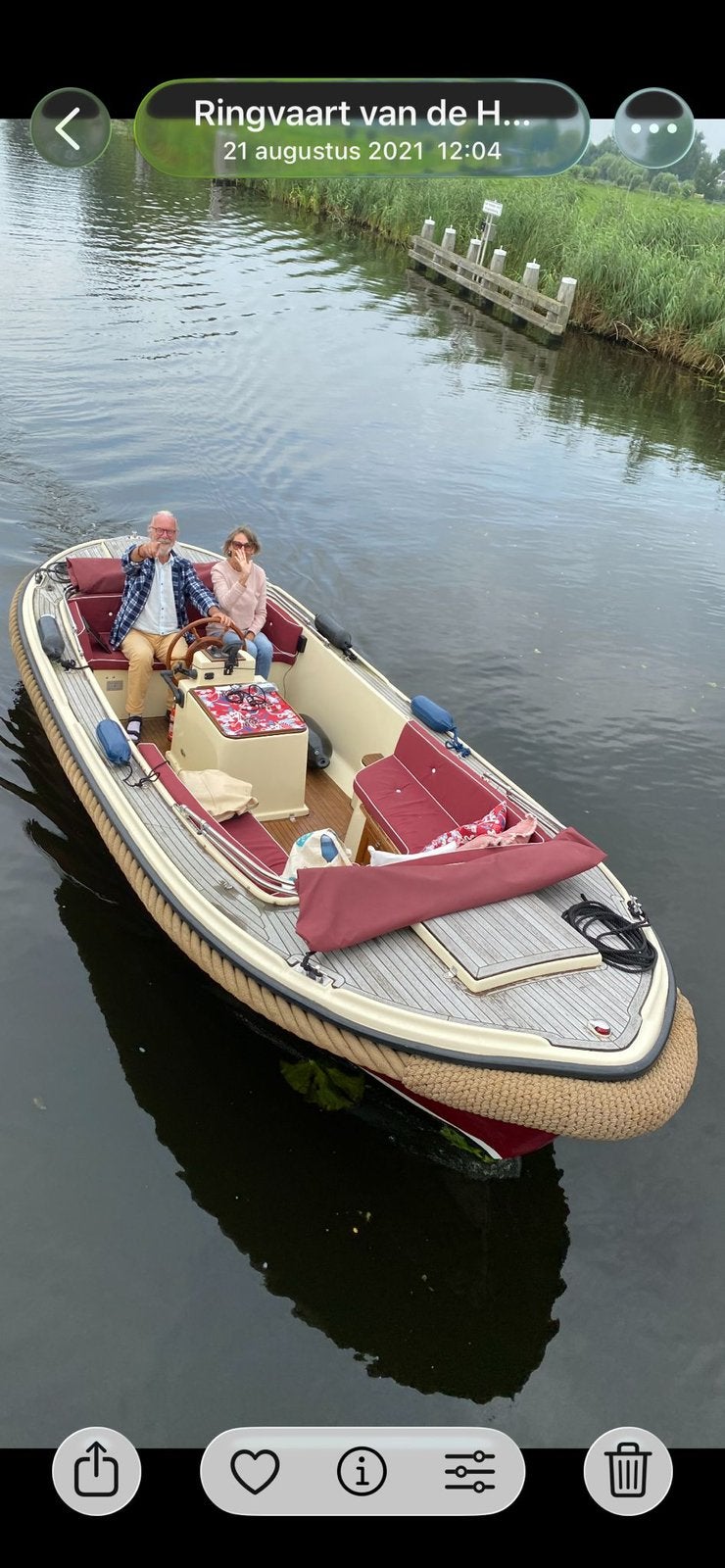 Mooie Oud Huijzer 600 sloep, Watersport en Boten, Gebruikt, Binnenboordmotor, Composieten, Boegschroef