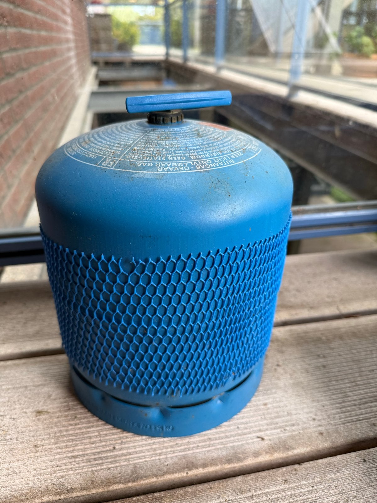 Grote butagas tank voor op de camping, Ophalen, Gebruikt