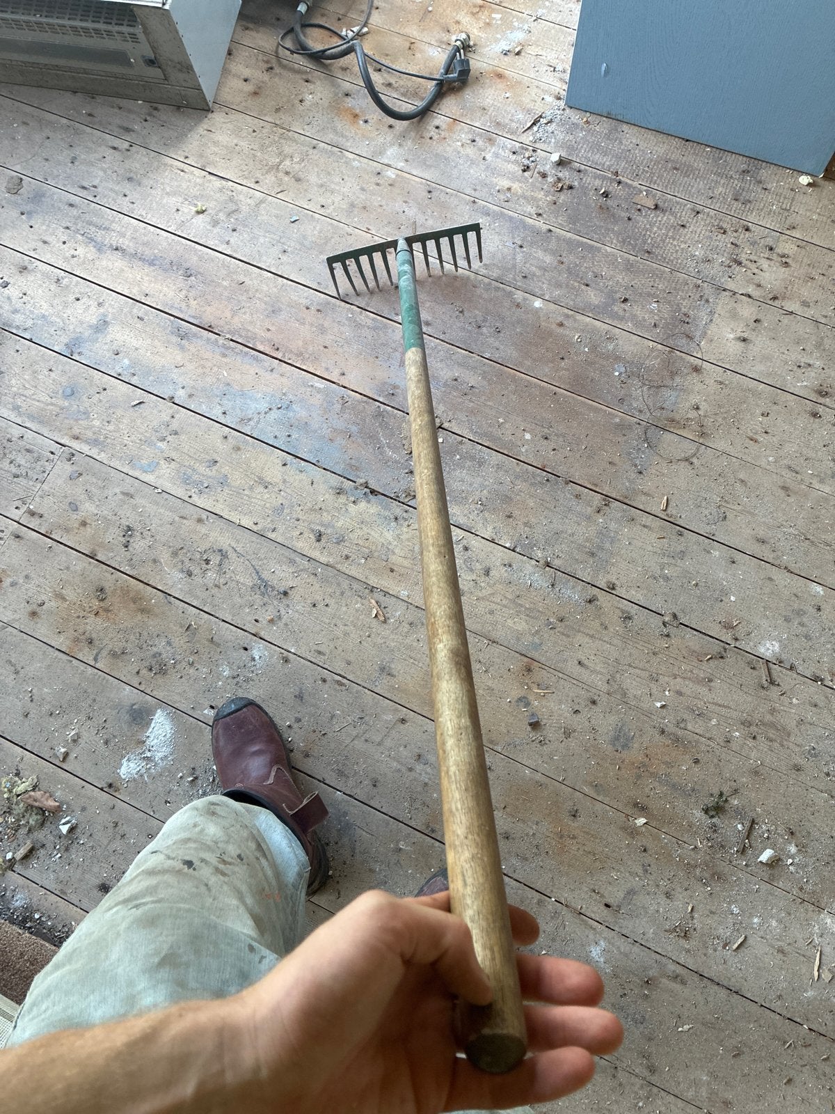 Mooie metalen tuin hark, Ophalen of Verzenden, Gebruikt, Hark