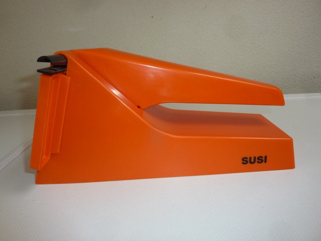 Oranje retro SUSI frietsnijder., Kunststof, Ophalen of Verzenden, Overige merken, Oranje