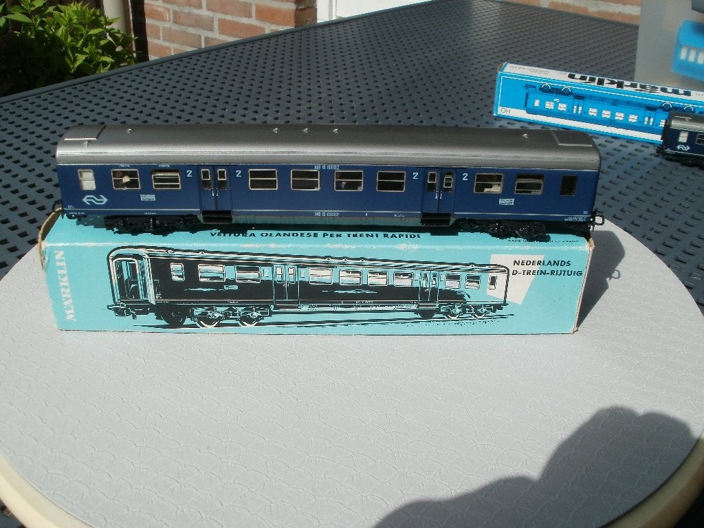 Markln Ho rijtuig no 4049 v/d NS+ passagiers+verlichting+ovp, Wisselstroom, Wagon, Ophalen of Verzenden, Märklin