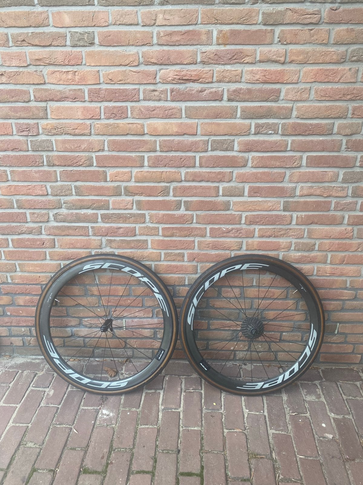 Scope R4 wielset + GP5000 banden, Wiel, Gebruikt, Ophalen of Verzenden, Racefiets
