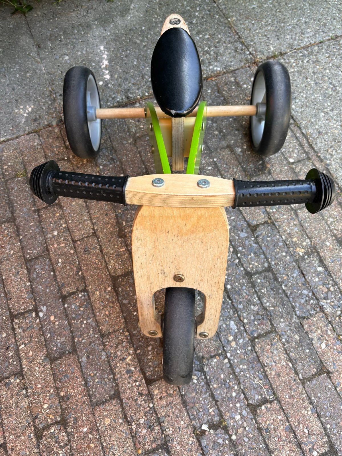 Houten loopfiets: Driewieler en tweewieler in één!, Ophalen, Gebruikt, Loopfiets