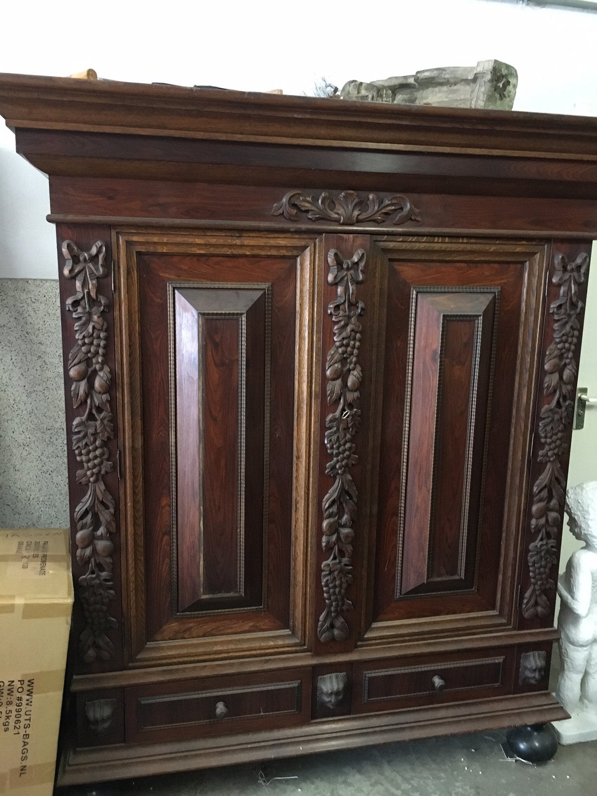 Antieke kast van hout, Ophalen of Verzenden
