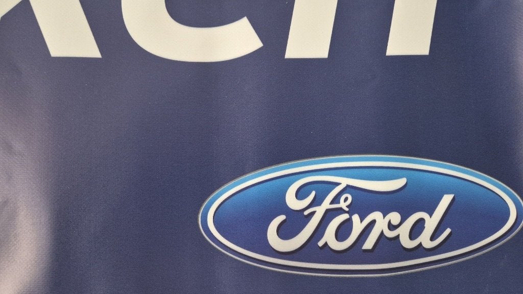 Ford Award weken banner reclame leuk voor garage of mancave, Ophalen of Verzenden, Nieuw, Reclamebord