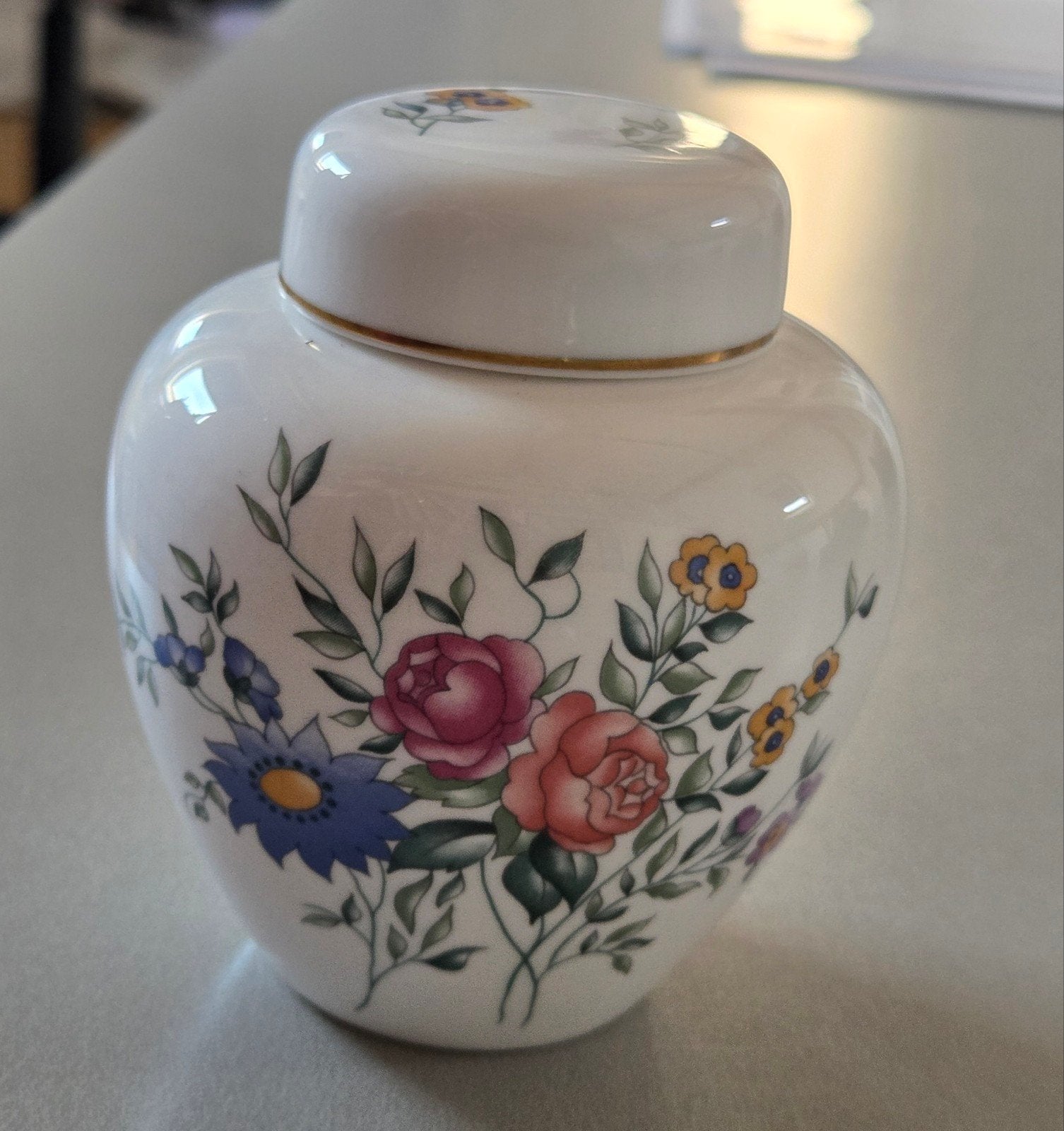 Wedgwood Averbury Gemberpot - Bone China - 10 cm - 1990, Ophalen