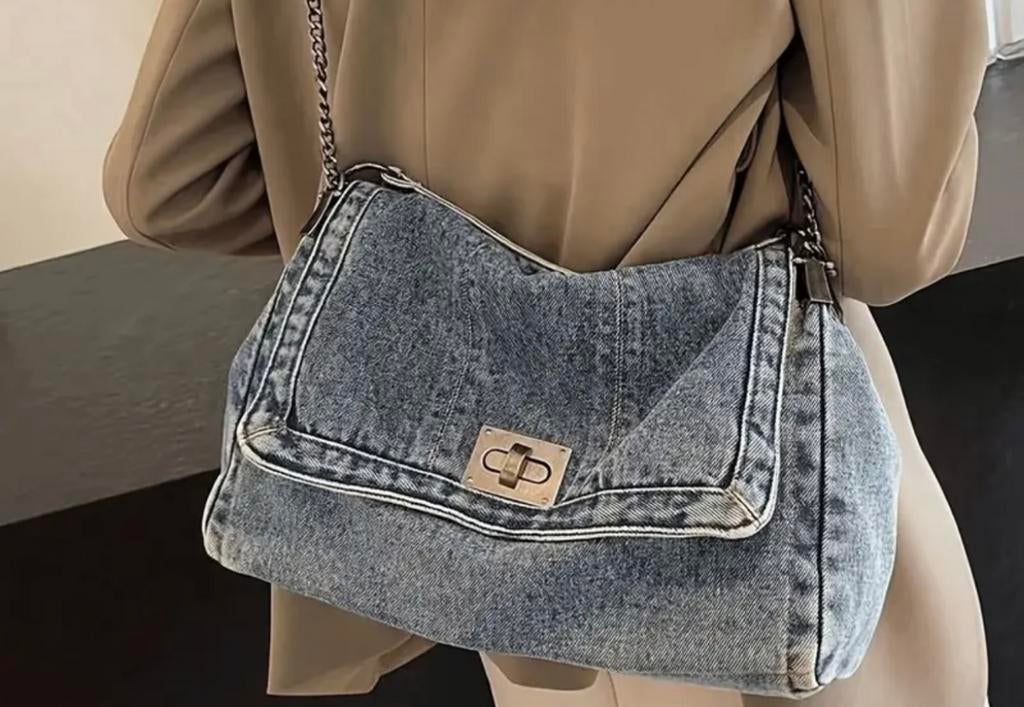 Nieuwe jeans tas, Verzenden, Nieuw, Blauw, Schoudertasje