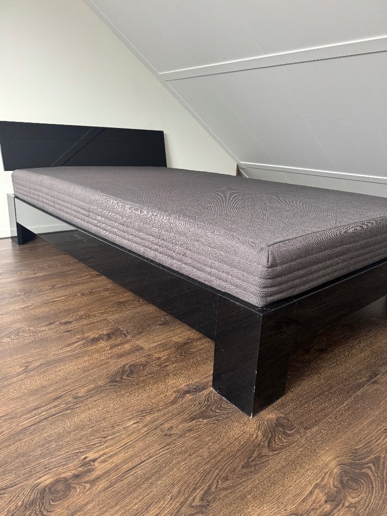 Twijfelaar, Huis en Inrichting, Slaapkamer | Bedden, Ophalen, Gebruikt, Zwart, Twijfelaar