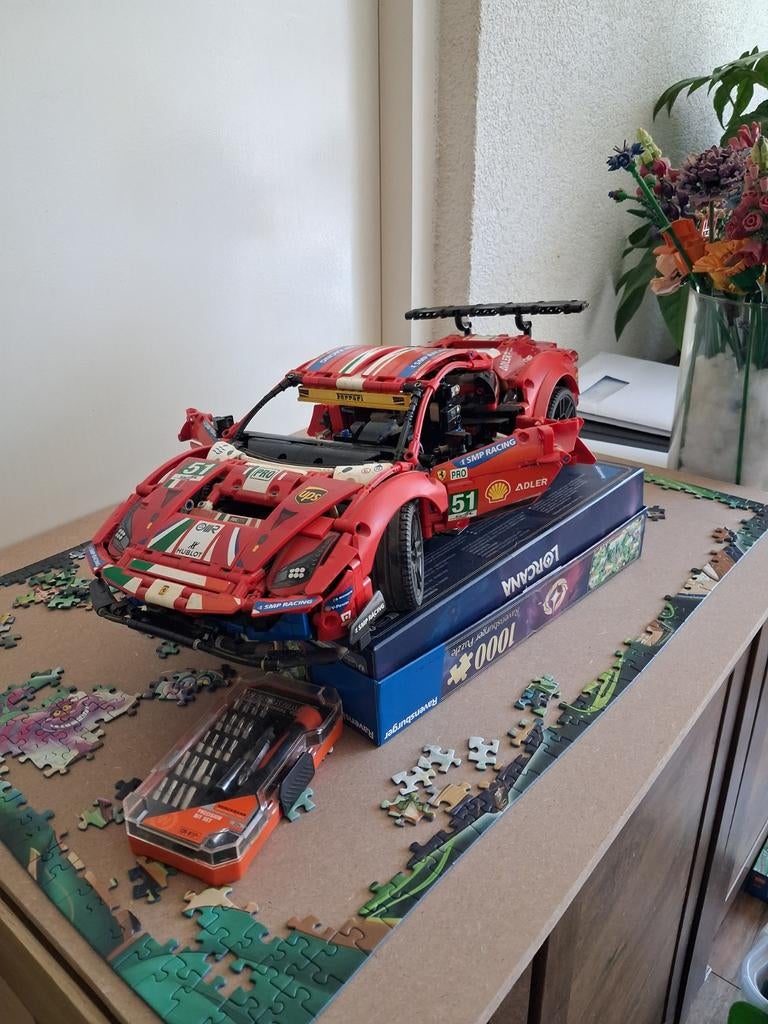 Lego Technic Ferrari 488 GTE AF Corse #51, Overige merken, Auto, Groter dan 1:32, Ophalen of Verzenden
