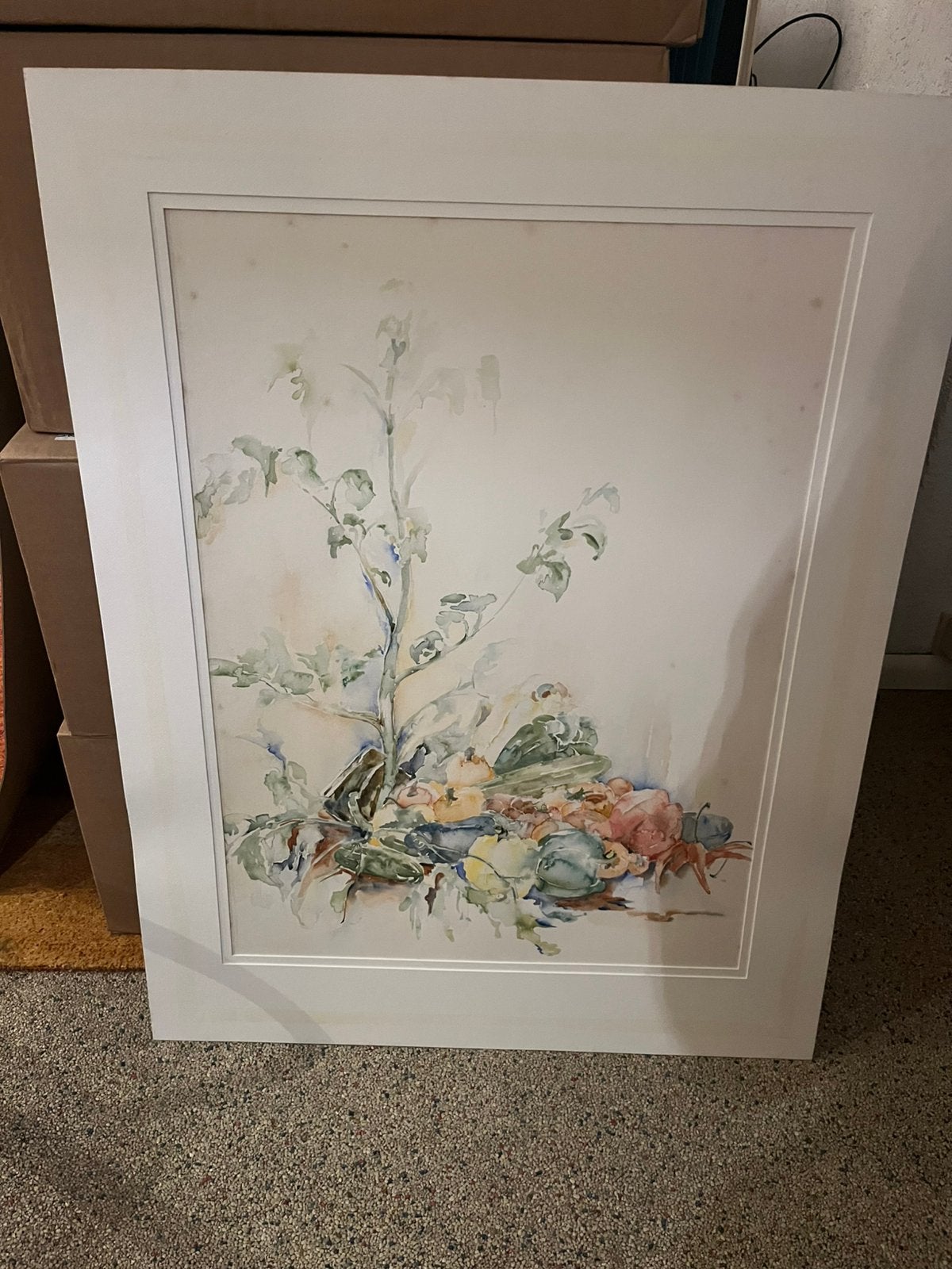 Dubbel schilderij passe-partout te koop, Ophalen