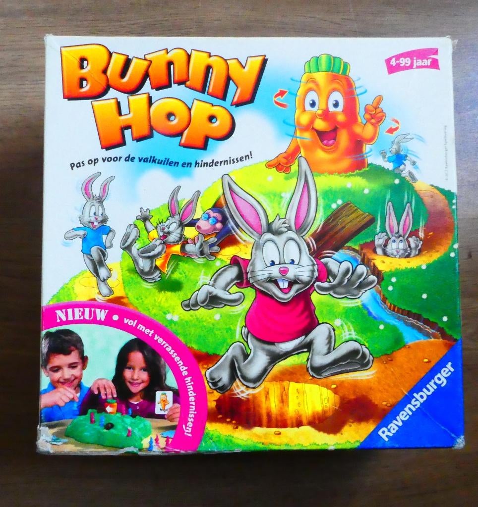 Ravensburger Bunny Hop - kinderspel vanaf 4 jaar., Een of twee spelers, Ophalen of Verzenden, Zo goed als nieuw, Ravensburger