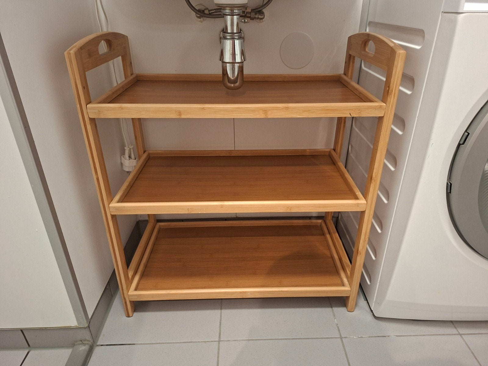 Bamboe kastje voor onder wasbak, Ophalen, Gebruikt