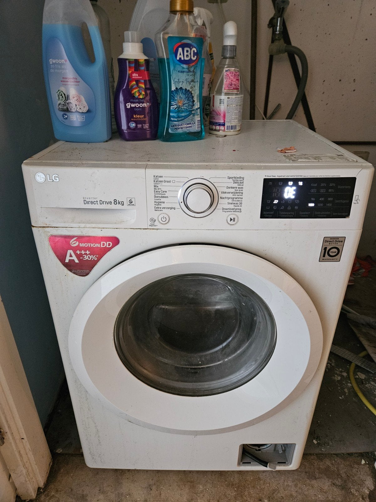 LG Direct Drive 8kg Wasmachine A+++, Ophalen, 1200 tot 1600 toeren, Gebruikt, 8 tot 10 kg