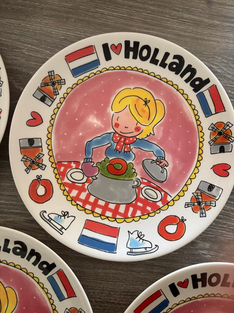 5 Blond Amsterdam I Love Holland borden, Ophalen of Verzenden, Zo goed als nieuw, Aardewerk, Bord(en)