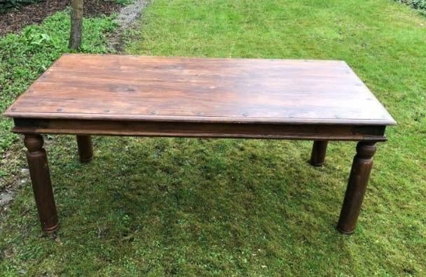 Koloniale eettafel voor 6 personen, Ophalen, Gebruikt, Koloniaal, 50 tot 100 cm