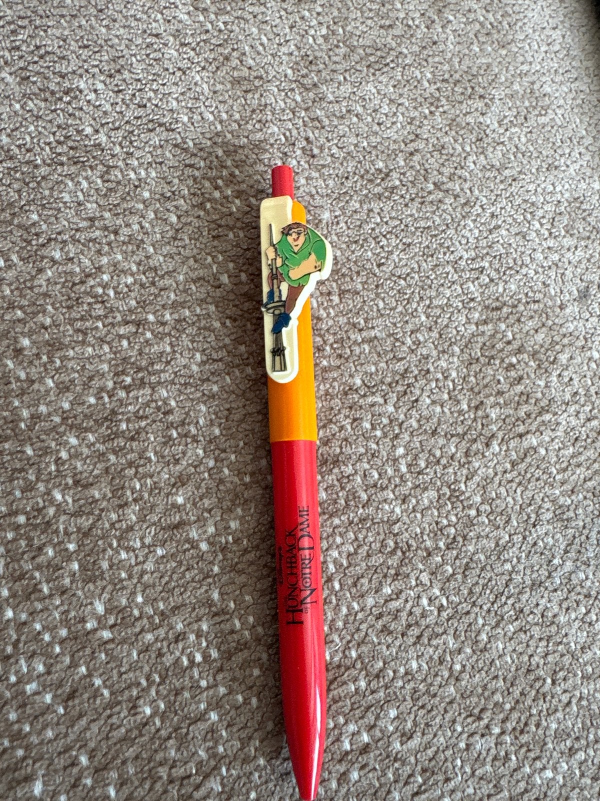 Disney Hunchback of Notre Dame balpen Quasimodo 1996, Verzamelen, Disney, Ophalen of Verzenden, Overige figuren, Gebruikt, Pen, Potlood of Stift