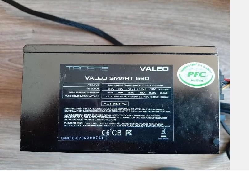 Tacens VALEO smart 580 watt power supply voeding pc, Ophalen, Zo goed als nieuw