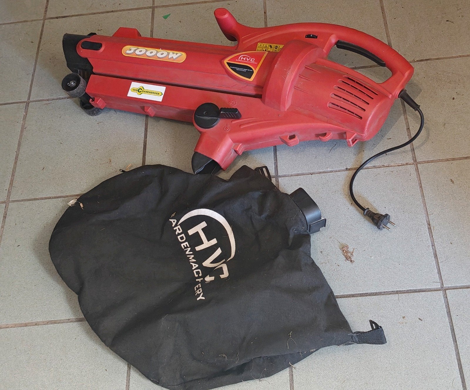 HVC Bladblazer 3000W met stofzak - Gebruikt, Ophalen, Gebruikt, Handgedragen, Met opvangzak