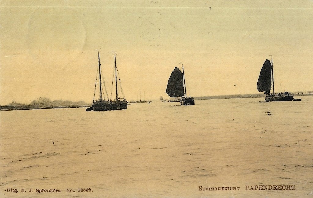 AK Papendrecht - Riviergezicht, Verzenden, Voor 1920, Gelopen, Zuid-Holland