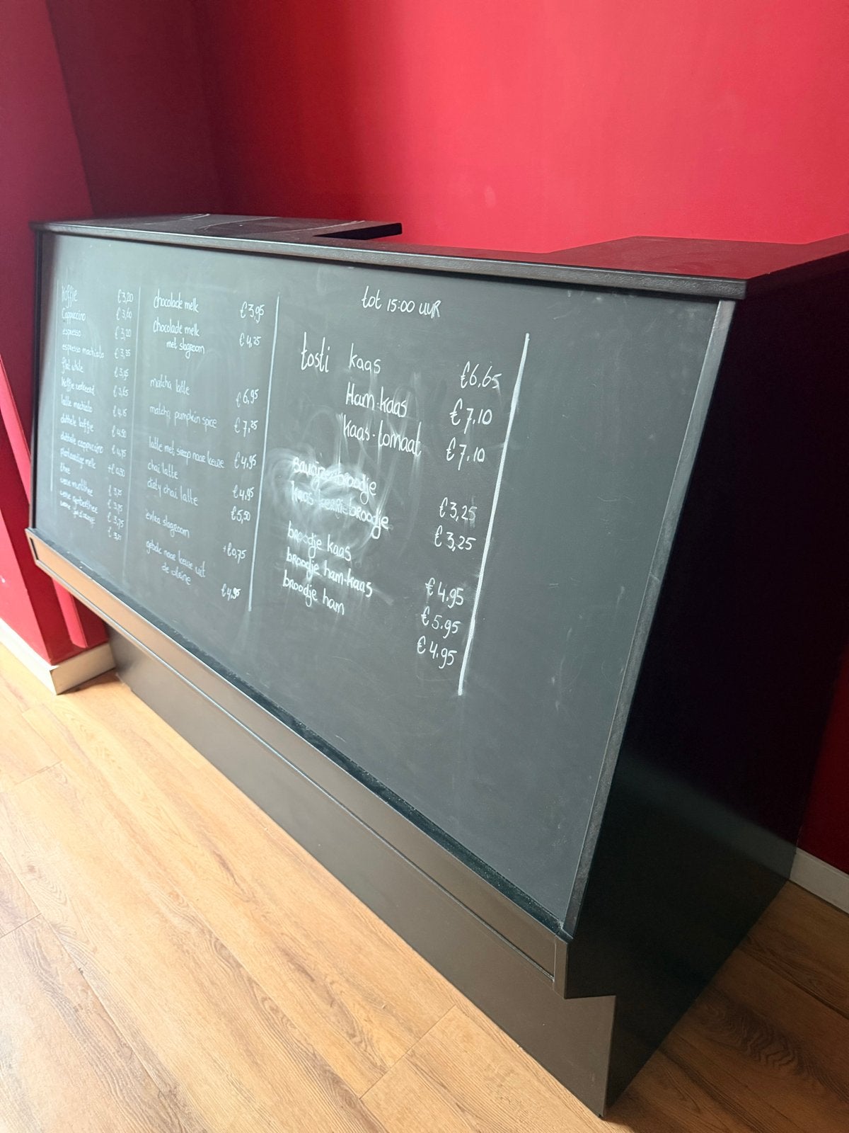 Zwarte balie met krijtbord, Huis en Inrichting, Ophalen, Zo goed als nieuw